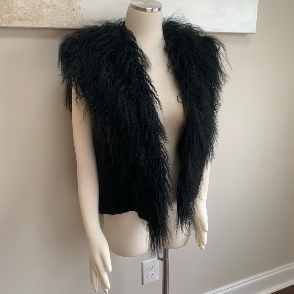 Helmet Lang fur knit  vest